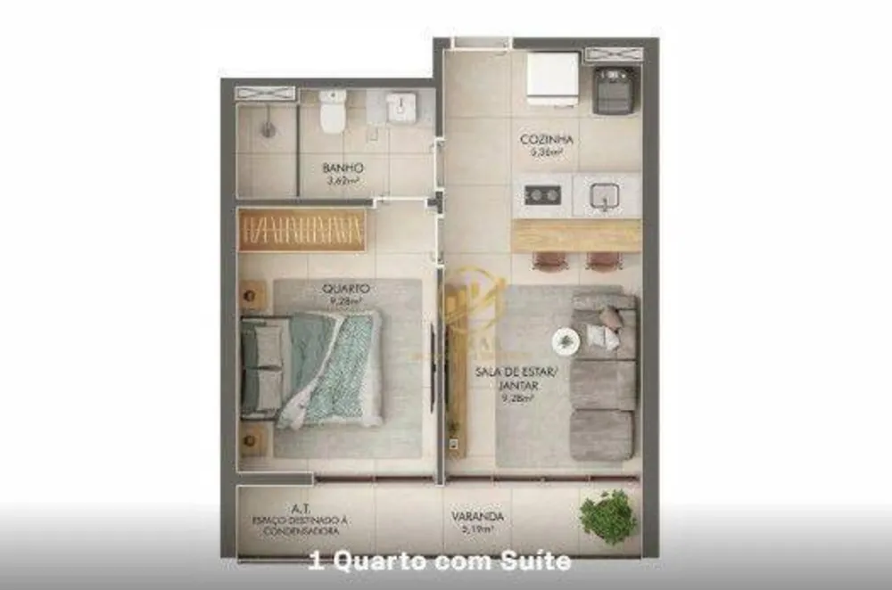 Apartamento, 1 quarto, 37 m² - Foto 15