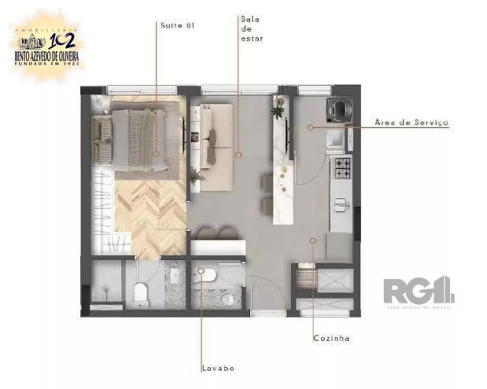 Apartamento, 1 quarto, 42 m² - Foto 7