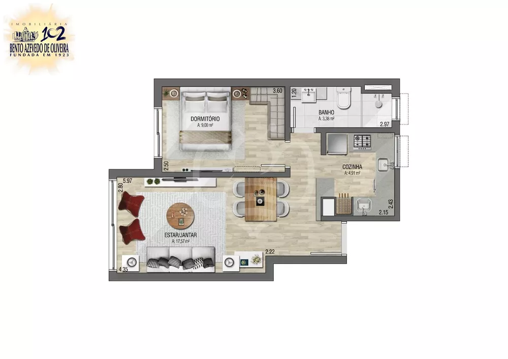 Apartamento, 1 quarto, 42 m² - Foto 8