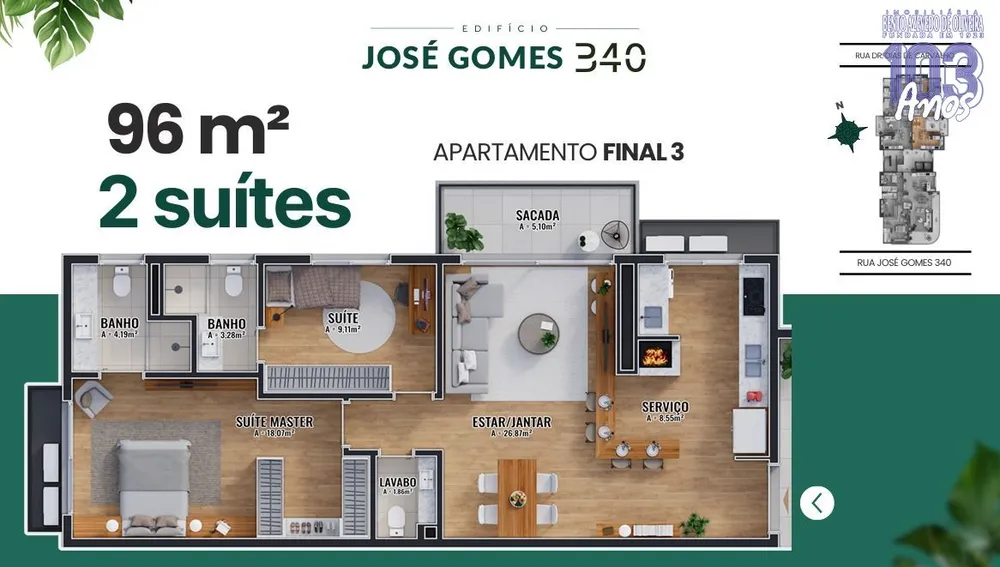 Apartamento, 2 quartos, 96 m² - Foto 7