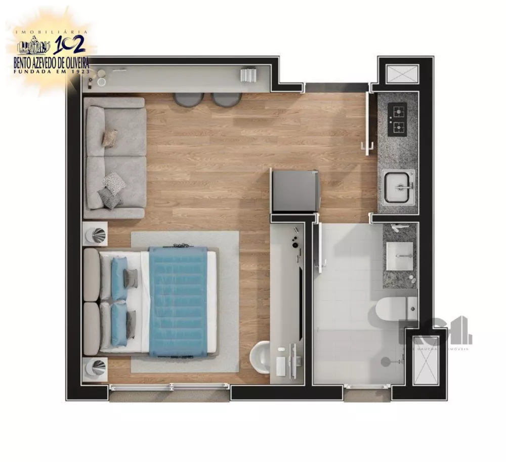 Apartamento, 1 quarto, 29 m² - Foto 3