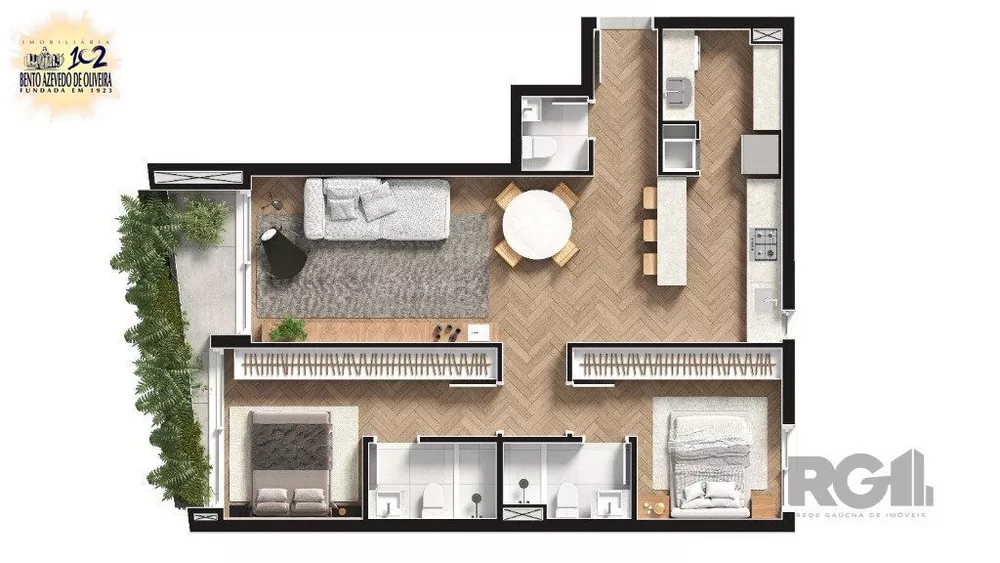 Apartamento, 2 quartos, 80 m² - Foto 1