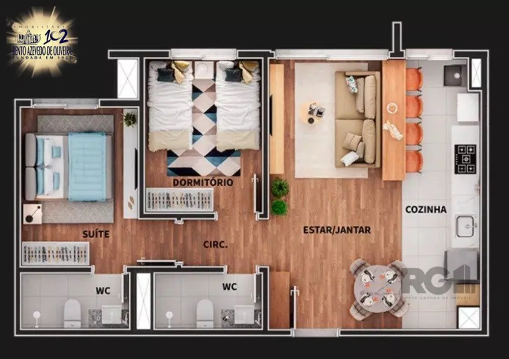 Apartamento, 2 quartos, 52 m² - Foto 8