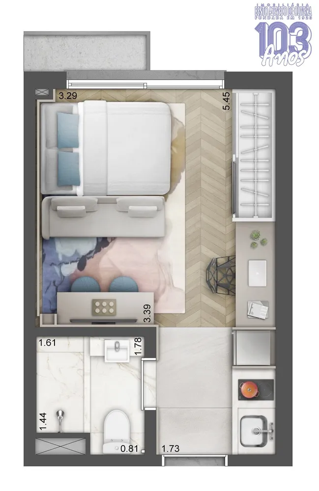 Apartamento, 1 quarto, 24 m² - Foto 7