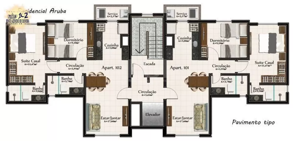 Cobertura, 2 quartos, 131 m² - Foto 4