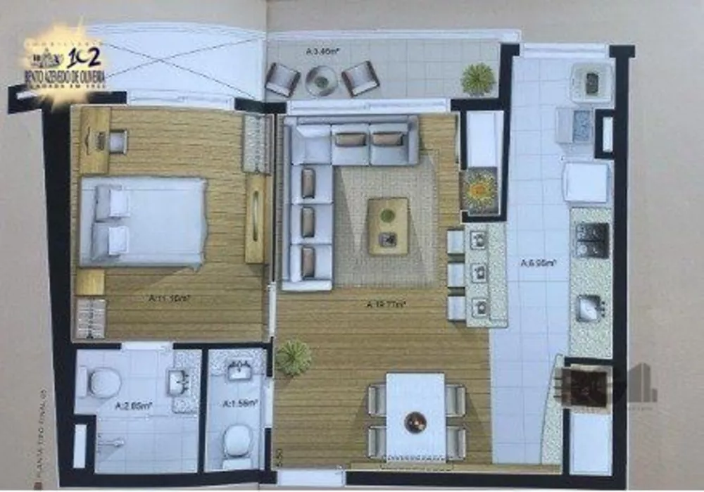 Apartamento, 1 quarto, 57 m² - Foto 5