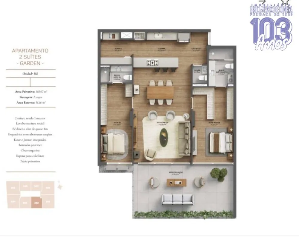 Apartamento, 3 quartos, 70 m² - Foto 3
