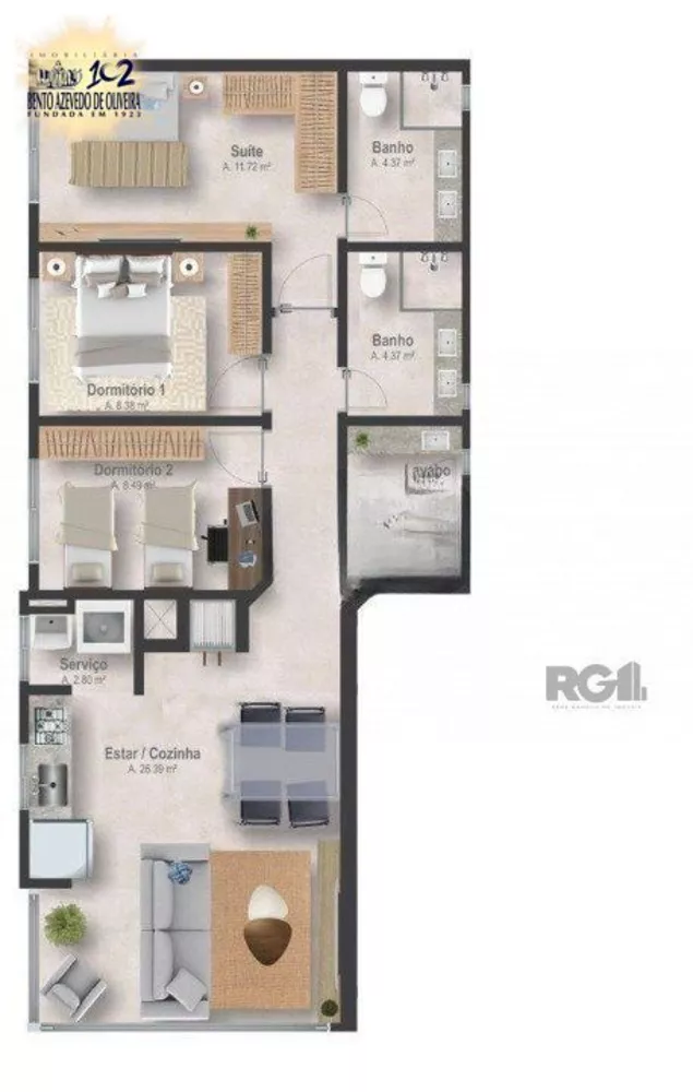 Apartamento, 3 quartos, 110 m² - Foto 1