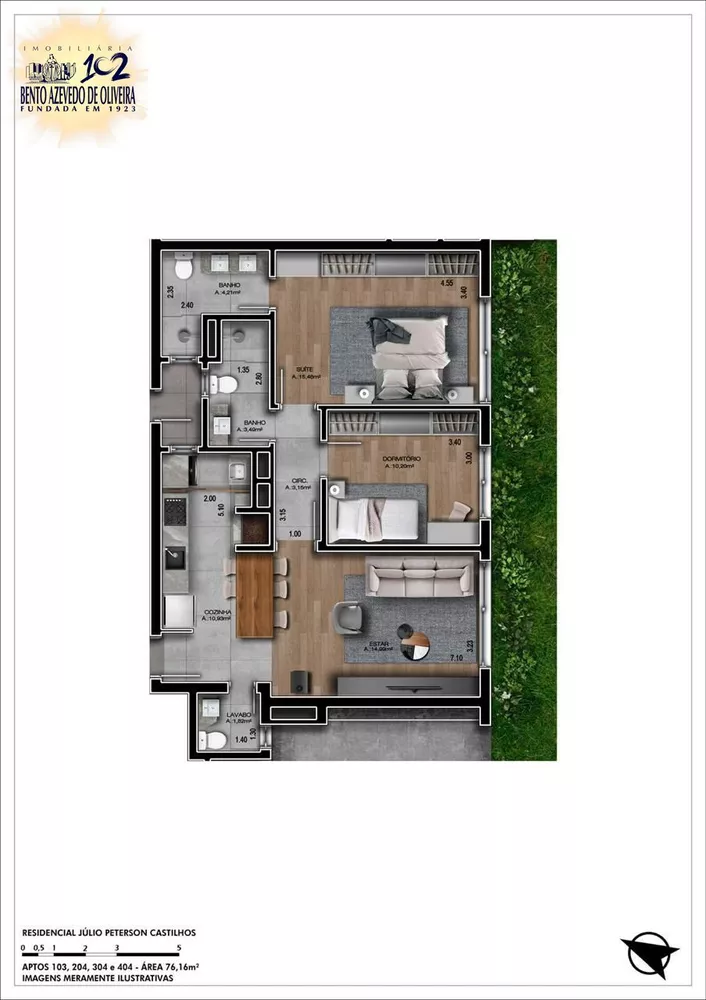 Apartamento, 2 quartos, 76 m² - Foto 2