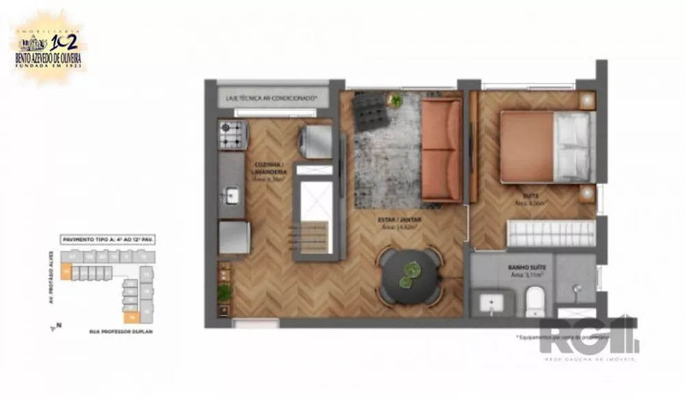 Apartamento, 1 quarto, 34 m² - Foto 1