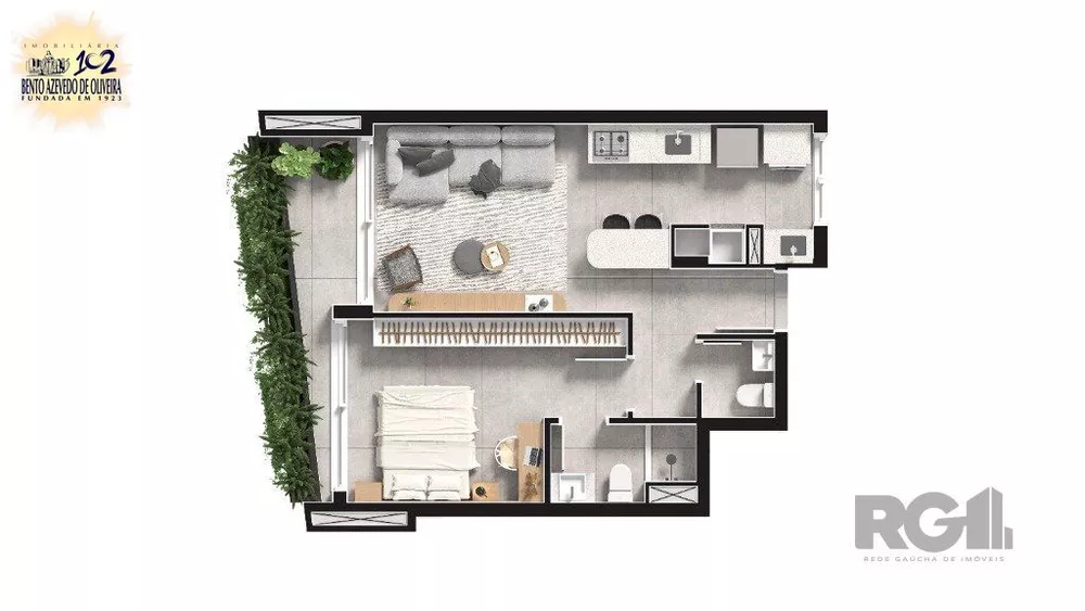 Apartamento, 1 quarto, 52 m² - Foto 1