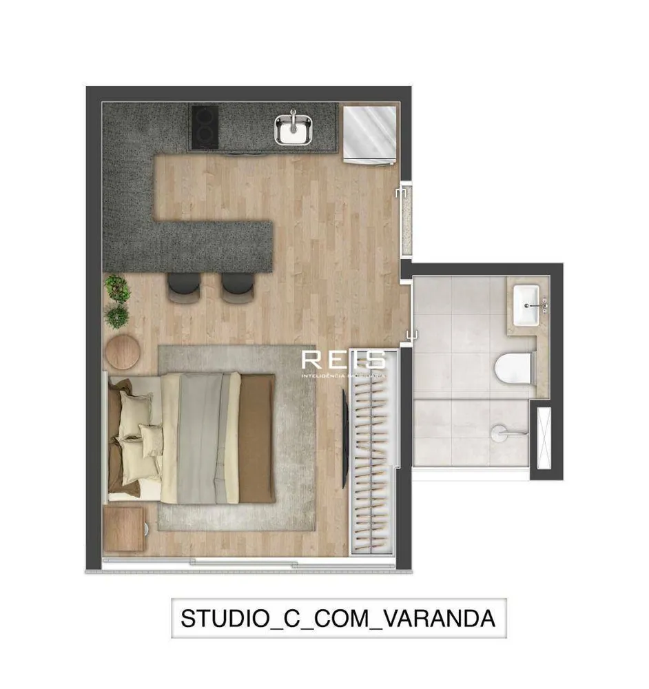 Kitnet-Studio, 26 m² - Foto 8