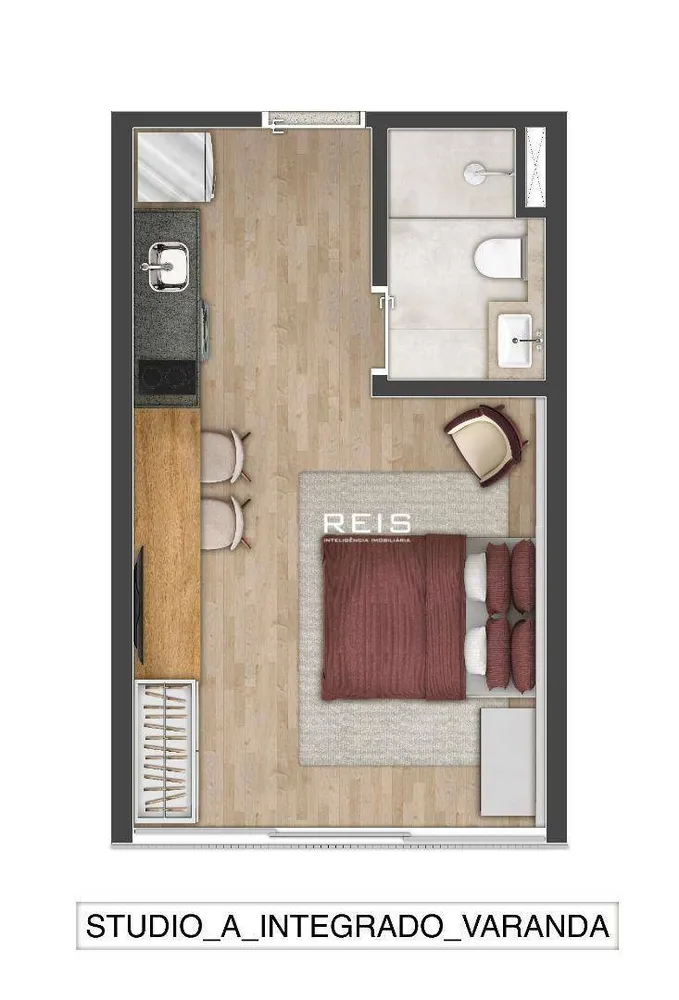 Kitnet-Studio, 25 m² - Foto 2