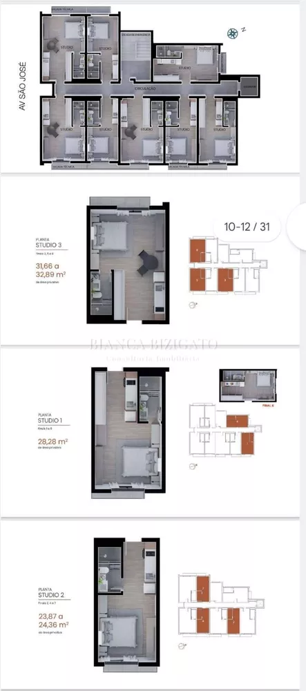 Apartamento à venda com 1 quarto, 31m² - Foto 3