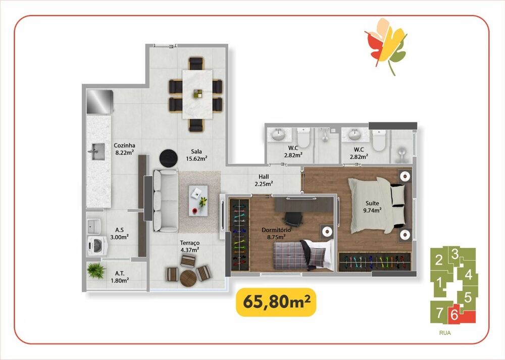 Apartamento, 2 quartos, 65 m² - Foto 4