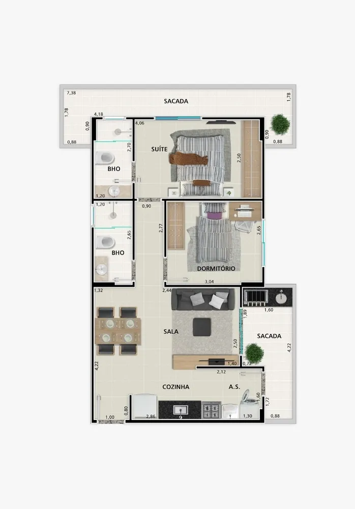 Apartamento, 2 quartos, 71 m² - Foto 5
