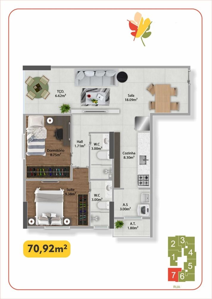 Apartamento, 2 quartos, 70 m² - Foto 17