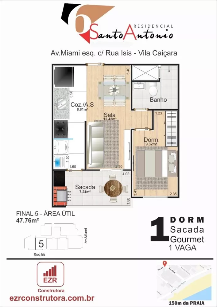 Apartamento à venda com 1 quarto, 47m² - Foto 13