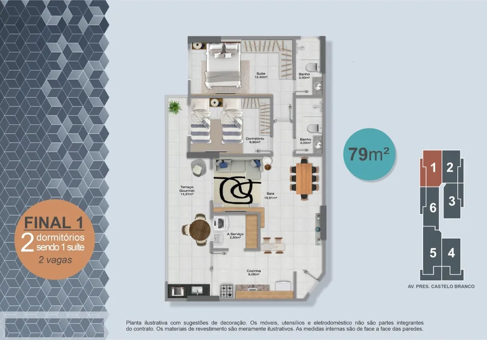 Apartamento, 2 quartos, 79 m² - Foto 6