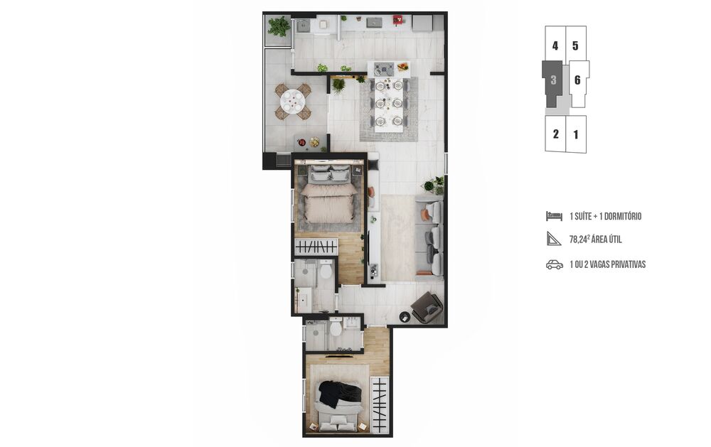 Apartamento, 2 quartos, 74 m² - Foto 4