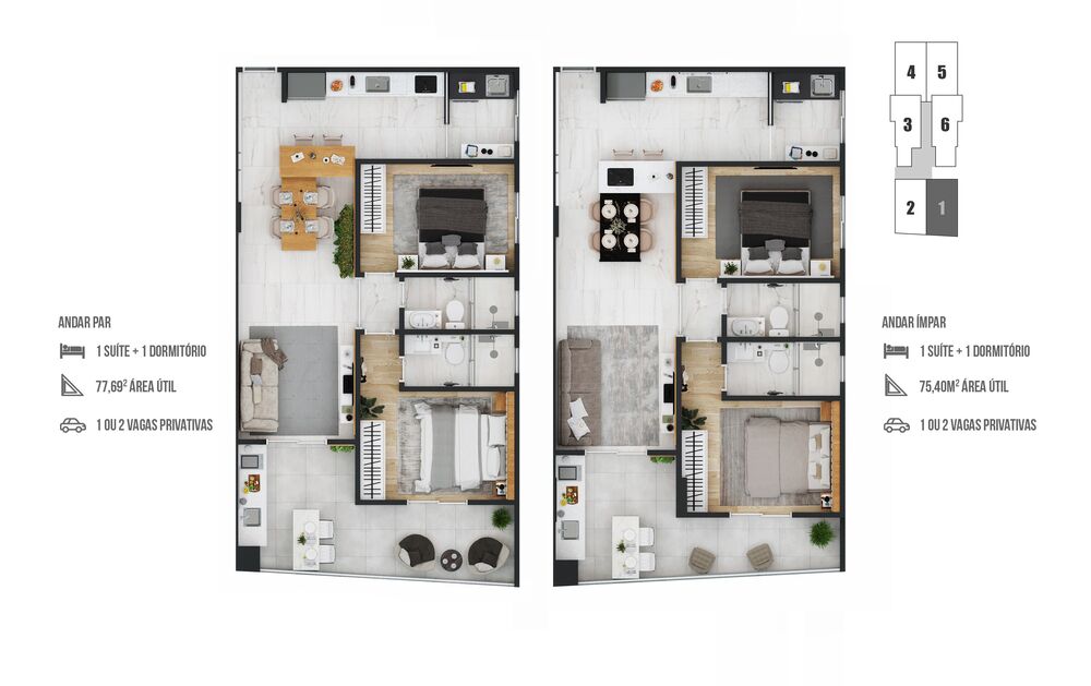 Apartamento, 2 quartos, 74 m² - Foto 3