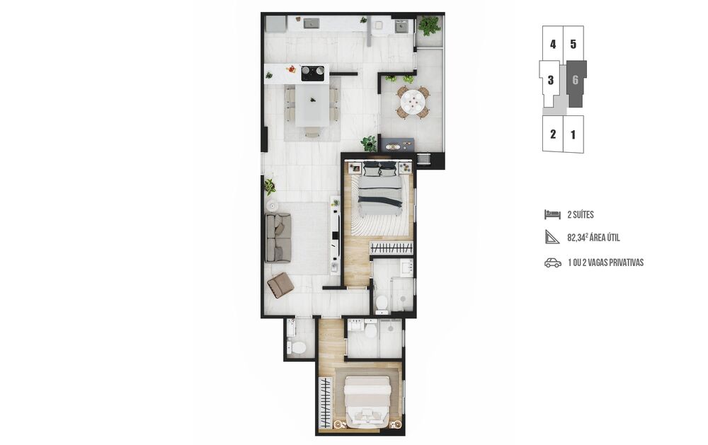 Apartamento, 2 quartos, 74 m² - Foto 5
