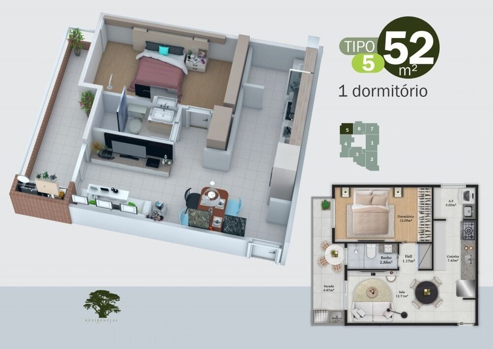 Apartamento à venda com 1 quarto, 54m² - Foto 17