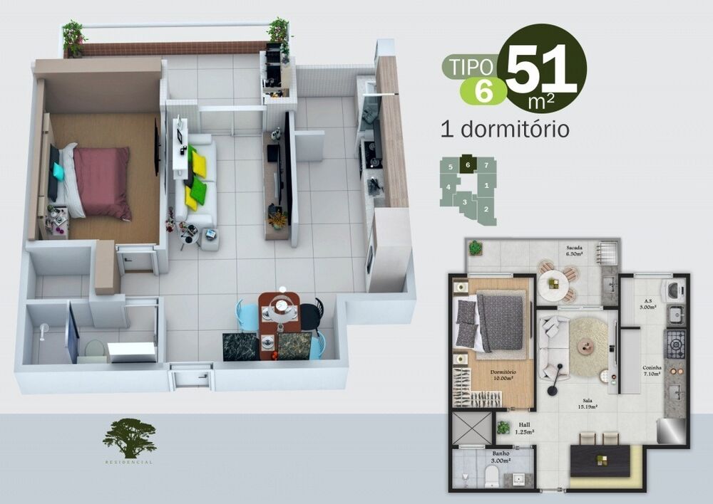 Apartamento à venda com 1 quarto, 54m² - Foto 18