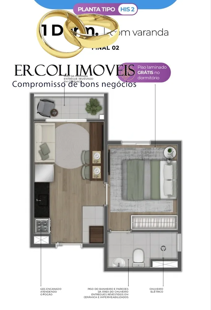 Apartamento, 1 quarto, 28 m² - Foto 9