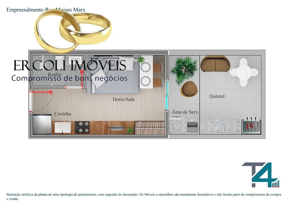 Apartamento, 1 quarto, 22 m² - Foto 9