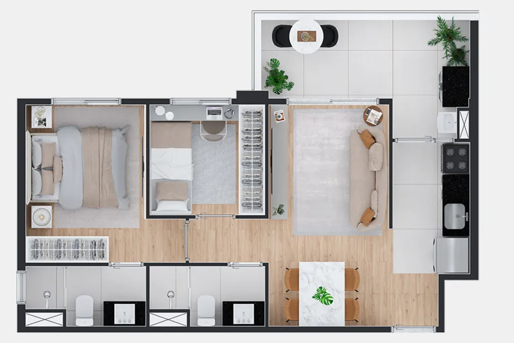 Apartamento, 2 quartos, 51 m² - Foto 10