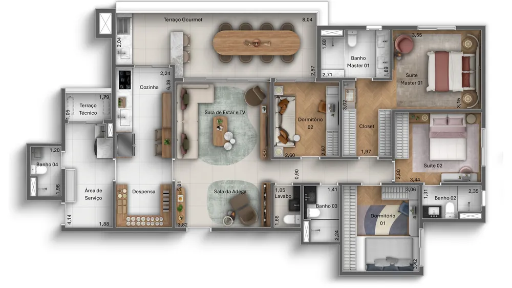 Apartamento, 4 quartos, 152 m² - Foto 11