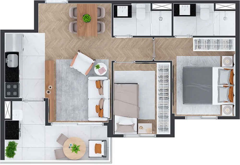 Apartamento, 2 quartos, 51 m² - Foto 1