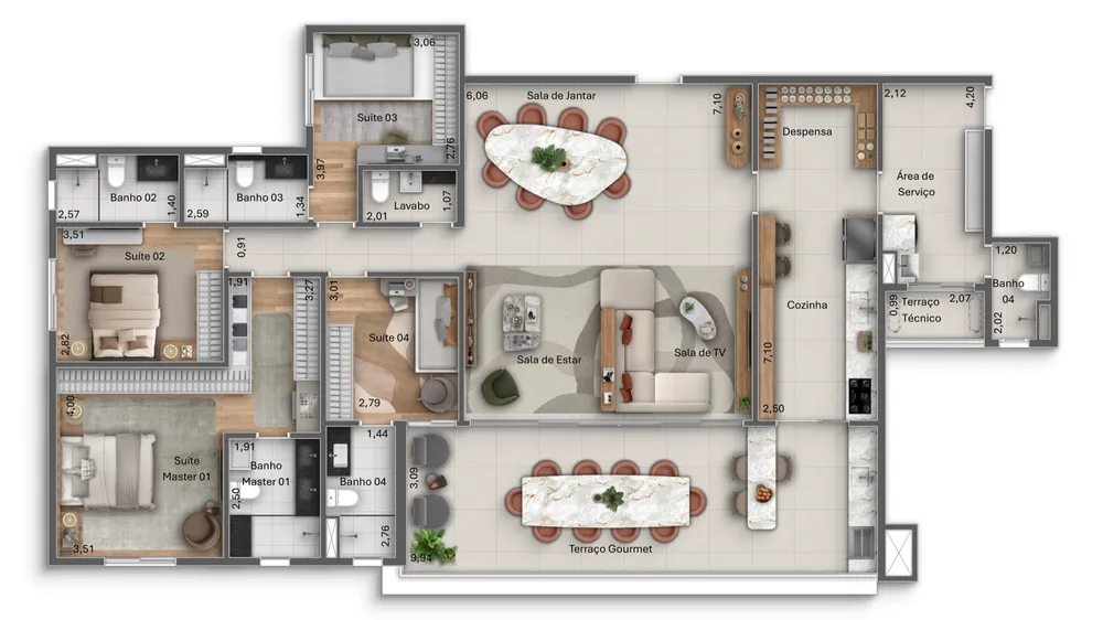 Apartamento, 4 quartos, 202 m² - Foto 13