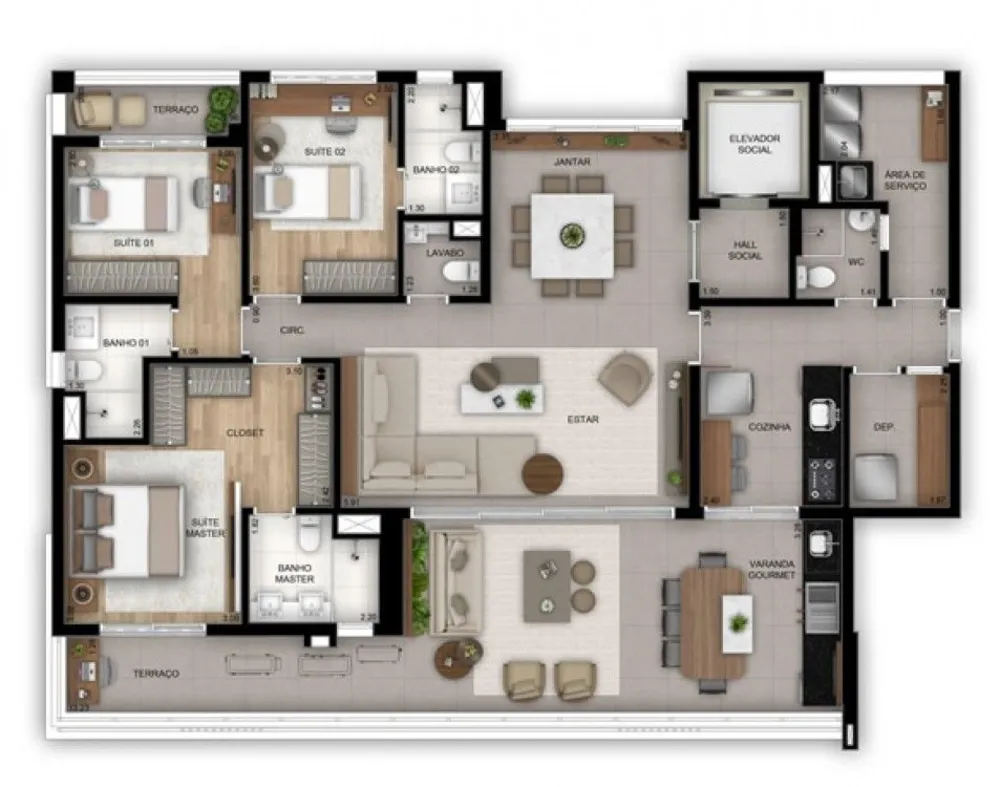 Apartamento, 3 quartos, 160 m² - Foto 12