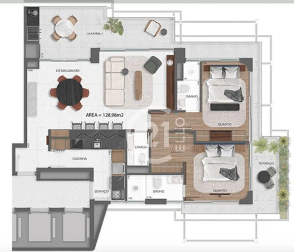 Apartamento, 2 quartos, 128 m² - Foto 9