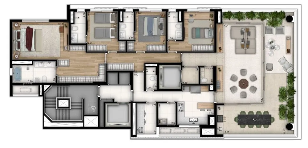 Apartamento, 4 quartos, 238 m² - Foto 12