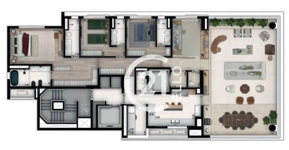 Apartamento, 4 quartos, 238 m² - Foto 14