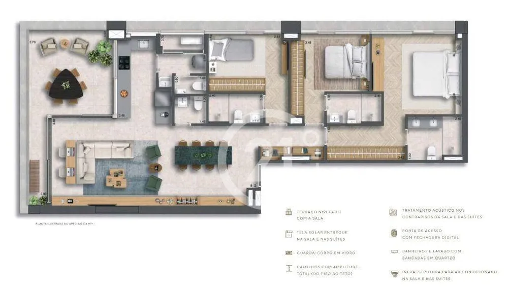 Apartamento, 3 quartos, 134 m² - Foto 4