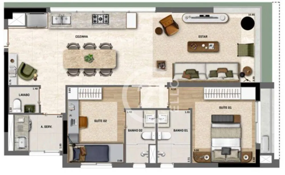 Apartamento, 2 quartos, 93 m² - Foto 5