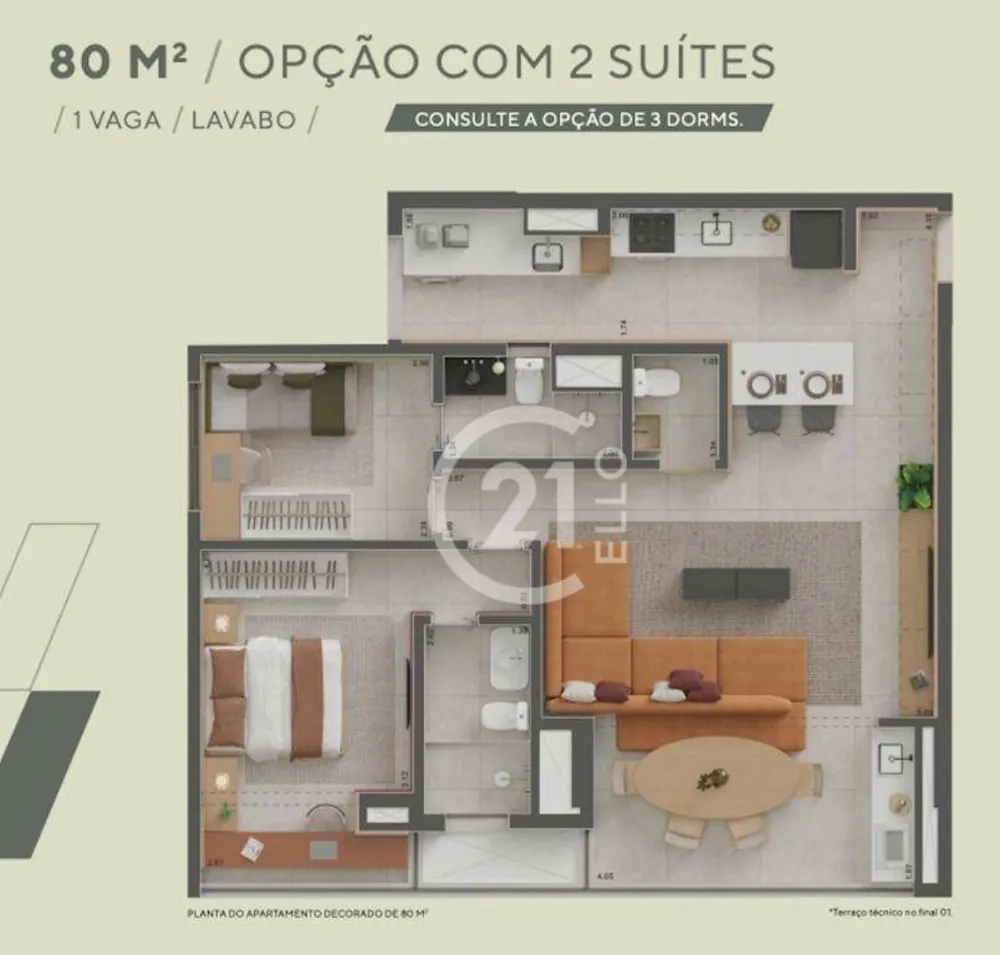 Apartamento, 1 quarto, 39 m² - Foto 1