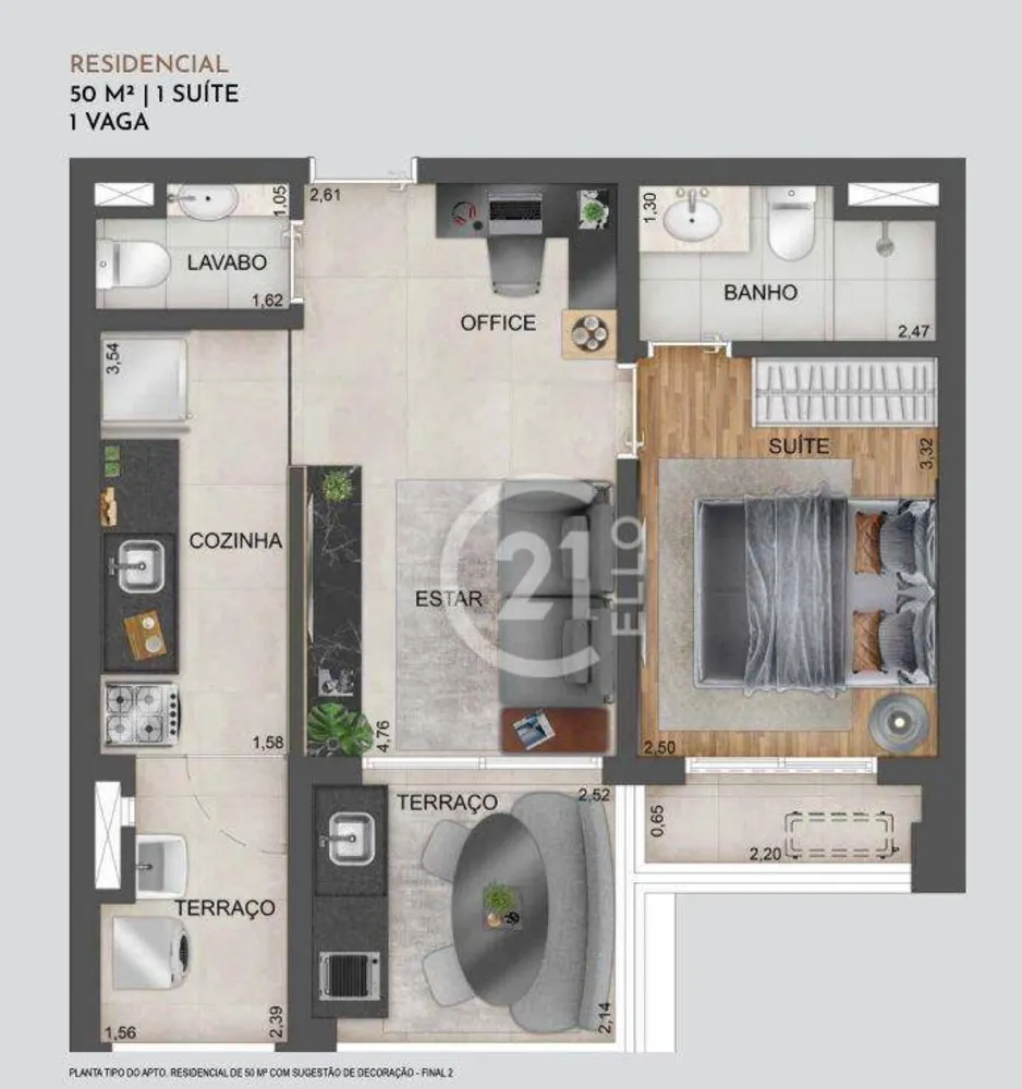 Apartamento, 1 quarto, 51 m² - Foto 11