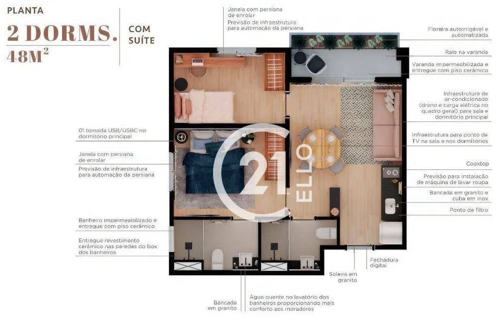 Apartamento, 2 quartos, 48 m² - Foto 12