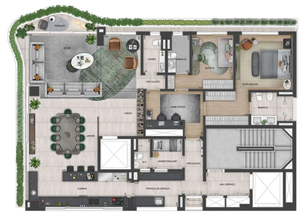 Apartamento, 3 quartos, 201 m² - Foto 3