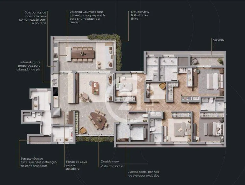 Apartamento, 4 quartos, 219 m² - Foto 1