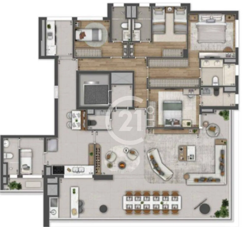 Apartamento, 4 quartos, 217 m² - Foto 1