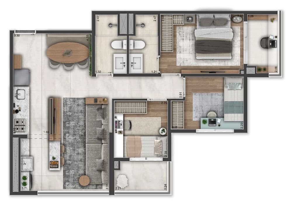 Apartamento à venda com 2 quartos, 40m² - Foto 1
