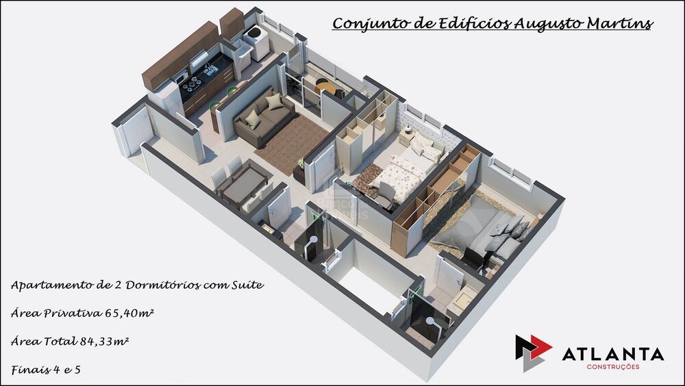 Apartamento, 2 quartos, 65 m² - Foto 1