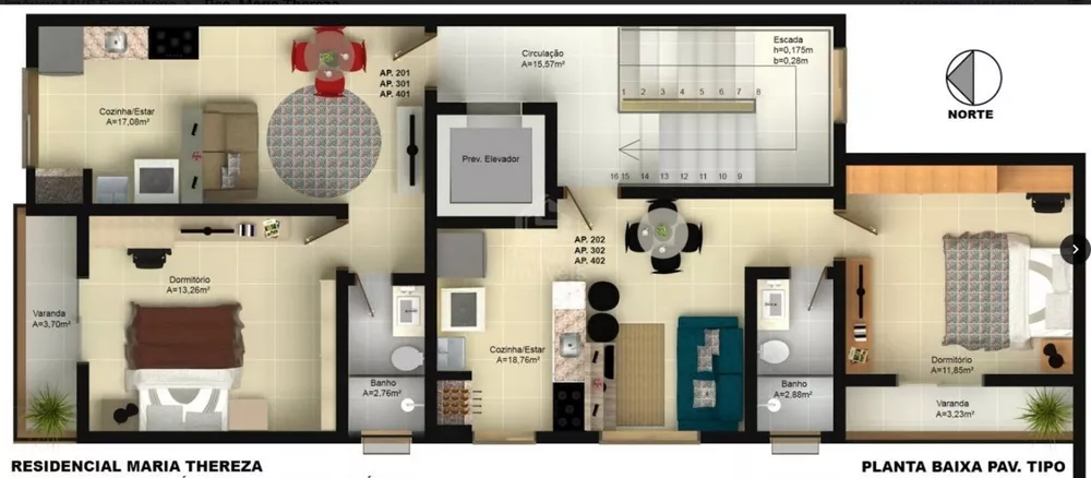 Apartamento à venda com 1 quarto, 42m² - Foto 3