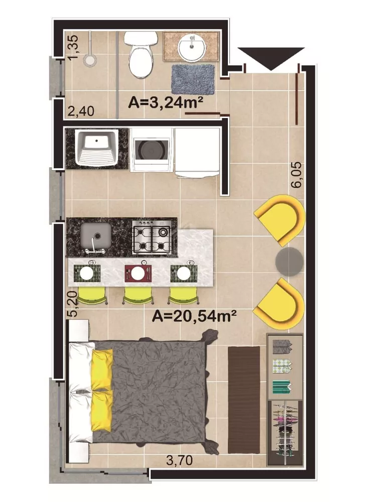 Apartamento à venda com 2 quartos, 98m² - Foto 4